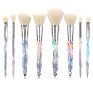 Kiss Wow Club Holographic Crystal White Makeup Brush Set 1 (Large)