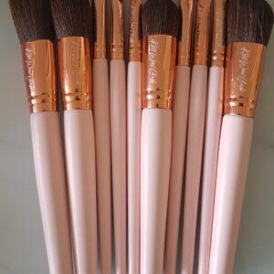Kiss Wow Club Pink Flamingo Makeup Brush Set with Cosmetic Bag