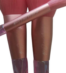 Kiss Wow Club Pink Holographic Makeup Brush Set 5